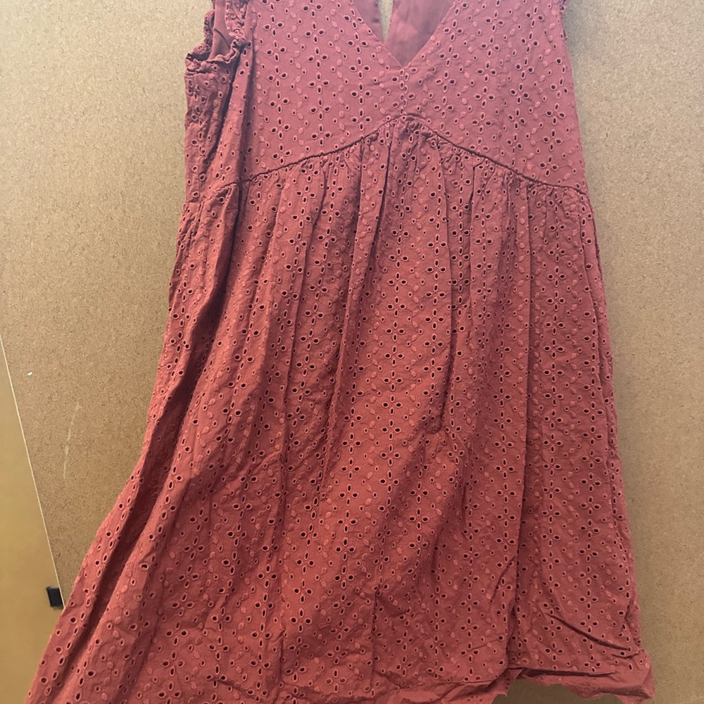 Women's Rust Sleeveless Dress